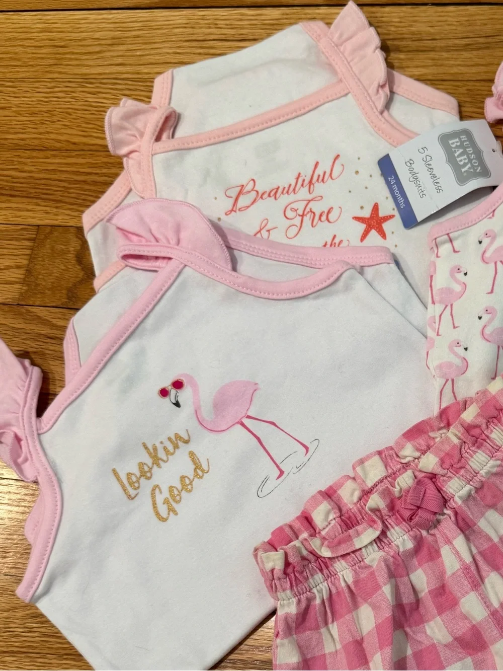 Summer girl bundle 18-24 month baby flower dress swim bubble shorts 7 onesies